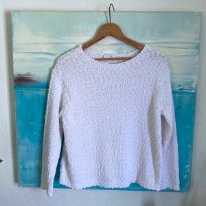 J. Jill Nubby White Cotton Sweater